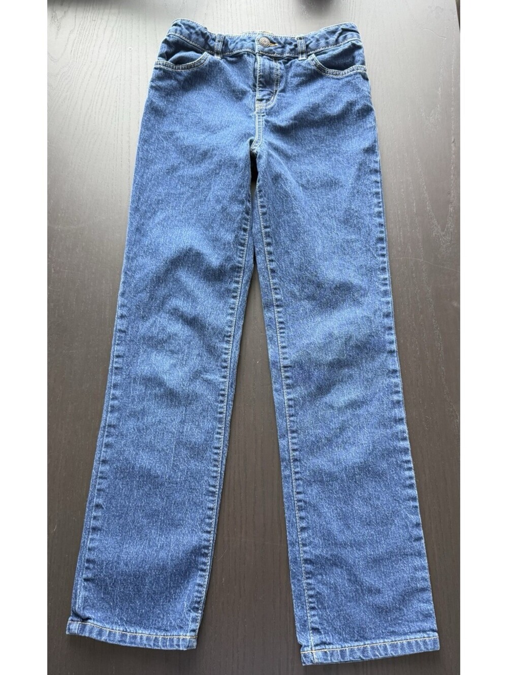 Cat & Jack Boys Sz 14x26 Slim Straight Stretch Blue Denim Stretch Jeans